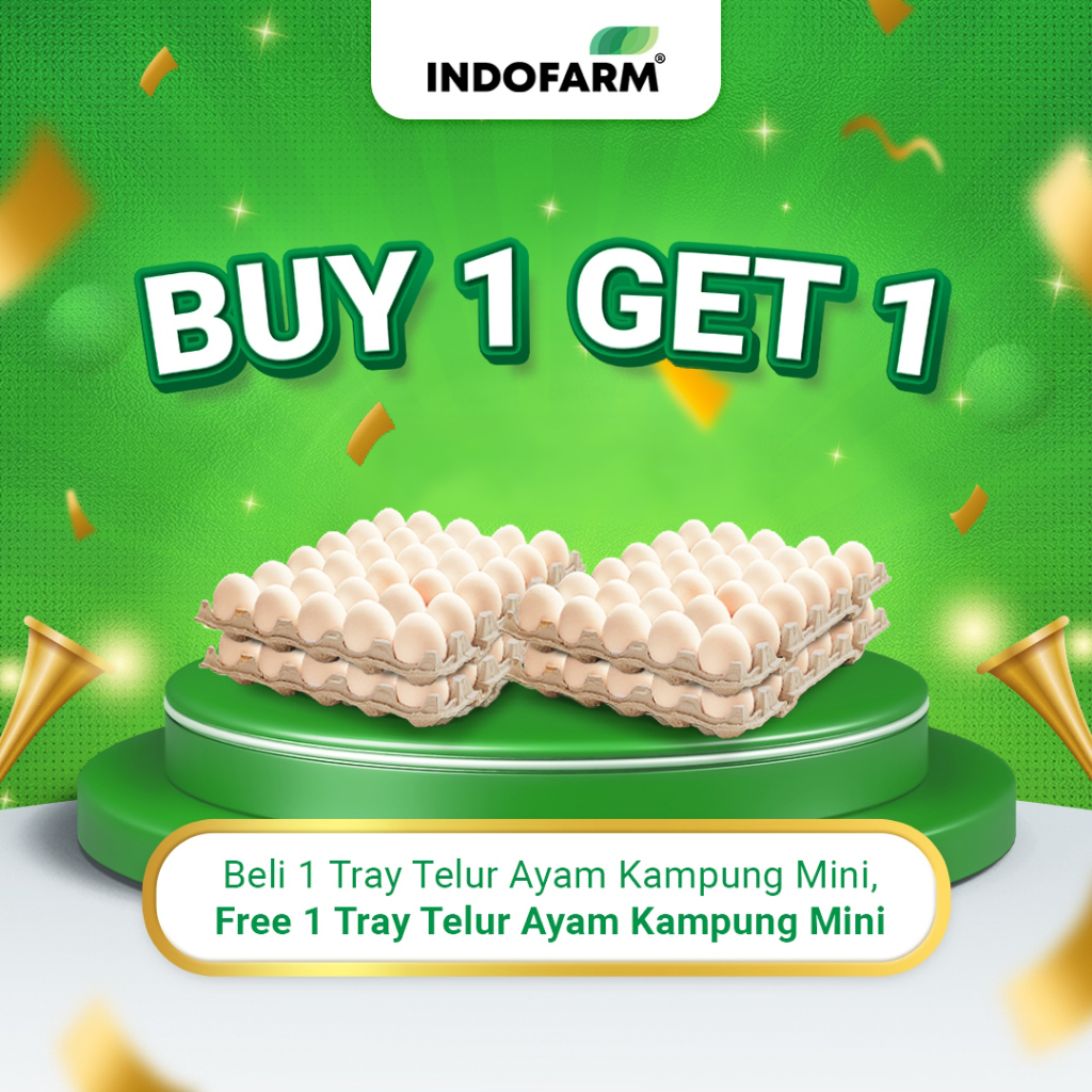 

[BUY 1 GET 1 FREE] INSTAN - Telur Ayam Kampung Asli Omega Mini BUY 1 Tray GET 1 Tray