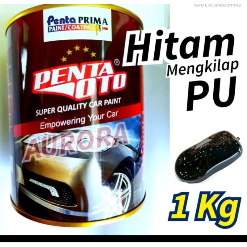 CAT BLACK PU CAT PENTA OTO SUPER BLACK CAT HITAM SOLID 1KG