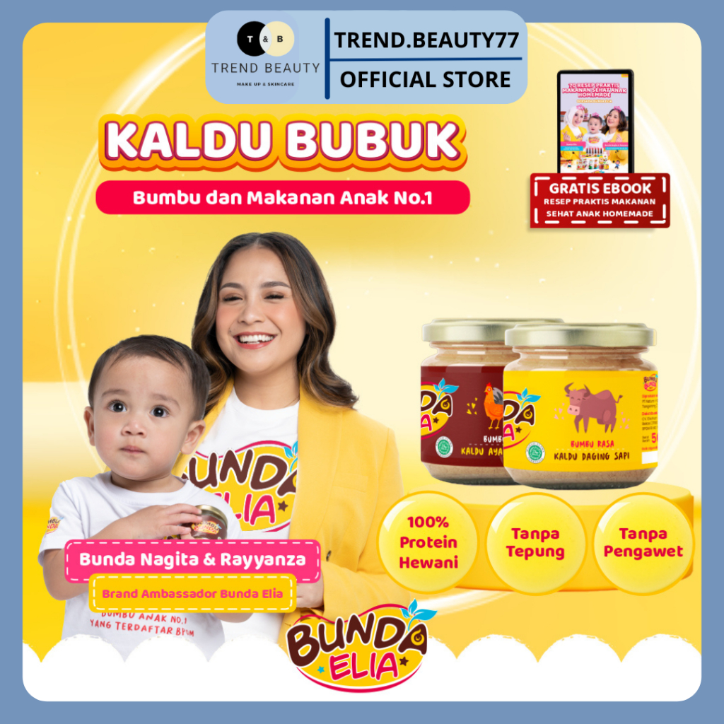 

BUMBU BUNDA ELIA (BELI 2 GRATIS 1 MIX PRODUK) 50GR BPOM Kaldu MPASI / Kaldu Anak / Kaldu Bayi Non Gula Garam / Kaldu Non MSG / Kaldu Organik/ Kaldu Ayam Kampung