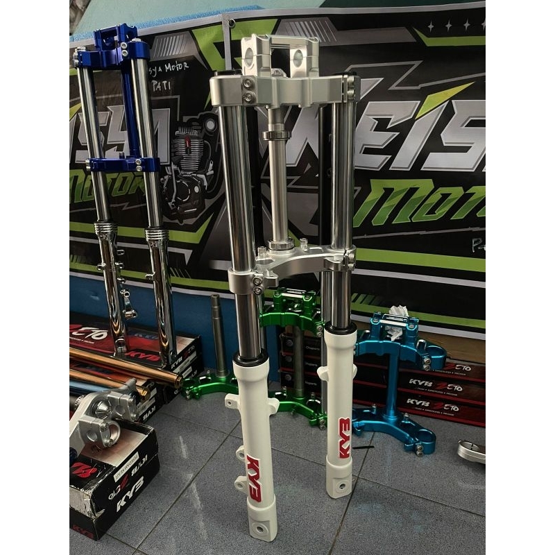 skok shockbreaker kayaba kyb biru set segitiga cnc gorilla rxking
