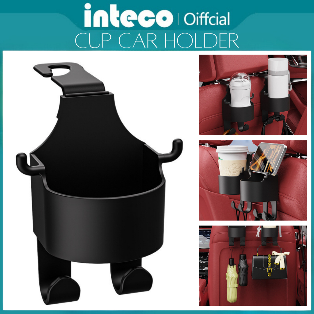Cup Holder Mobil Botol Minum Powerful Hook Headrest Storage Box Multifungsi Gantungan Kursi Mobil