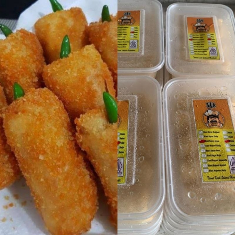 

Risoles Sayur Ayam Pedas dan sayur udang isi 5pcs / risol resoles sayur frozen food bogor cemilan beku murah enak 316 risol