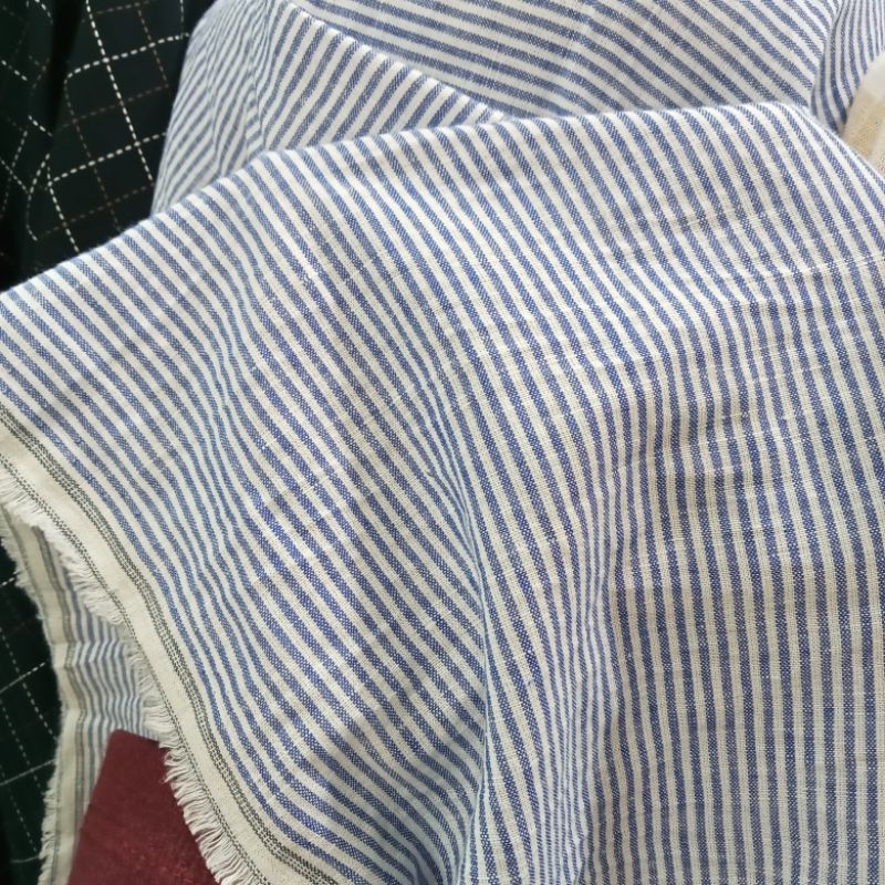 kain cotton linen motif import harga meteran