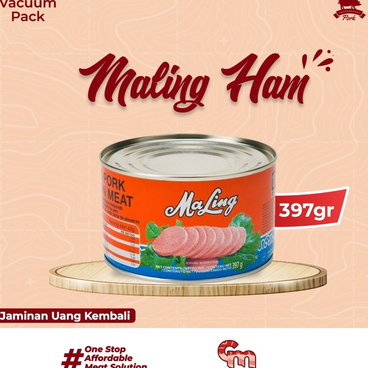 

KODE MZY9K Maling Ham Canned Pork Luncheon Meat Ham