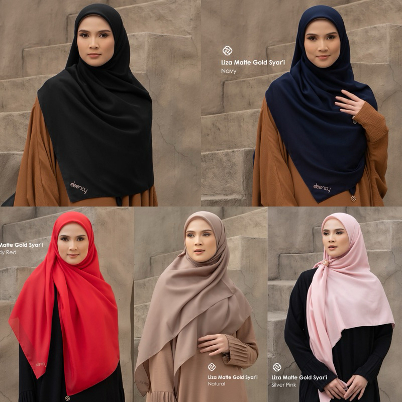 Deenay NEW LIZA SYARI SERIES | HIJAB VOAL SEGIEMPAT | JILBAB SYAR’I SEGI EMPAT | VOILE ULTRAFINE SCA