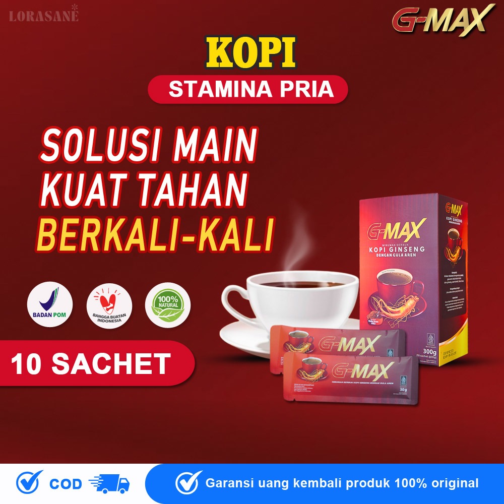 

GMAX KOPI STAMINA MINUMAN KEJANTANAN PRIA TAHAN LAMA AWET DIRANJANG SEMALAMAN BERSAMA PASANGAN