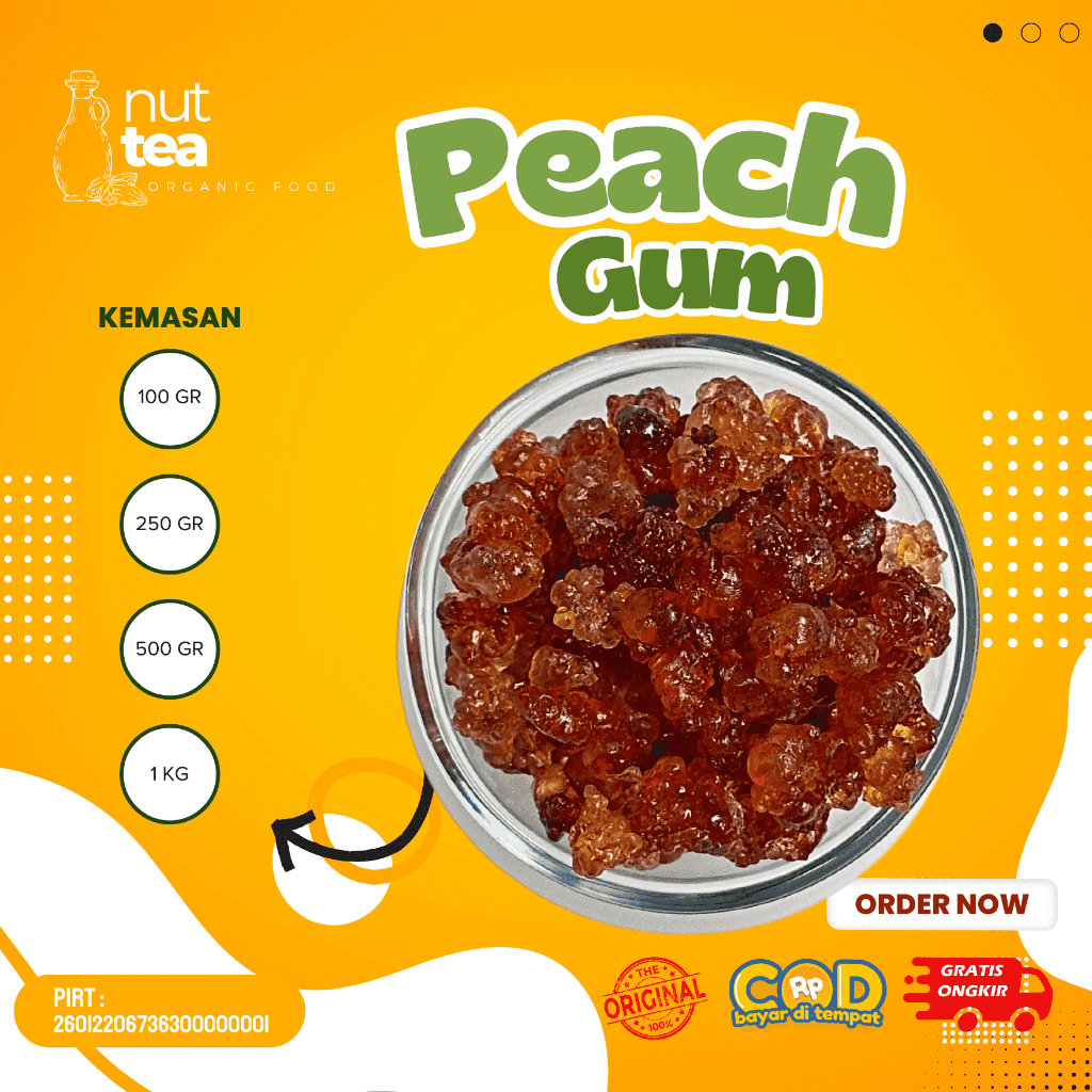 

Peach Gum 100gr - Getah Persik (Tao Jiao) / Collagen / Sehat