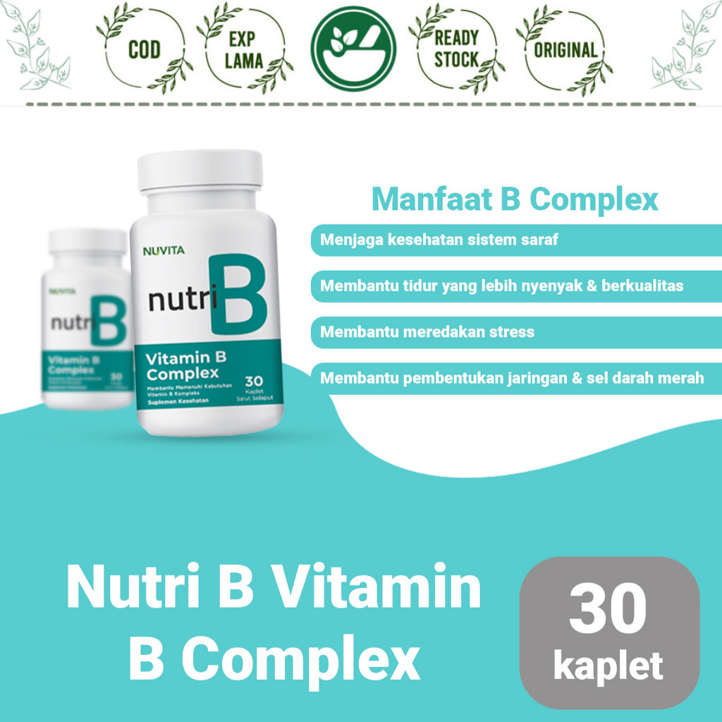 NUVITA NUTRI B COMPLEX 30 KAPLET VITAMIN B COMPLEK