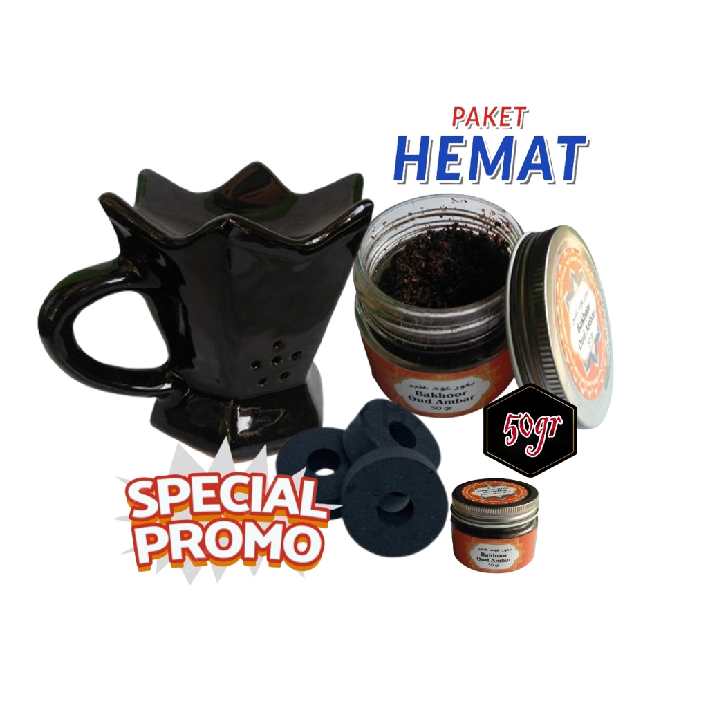Paket Bukhur oud ambar isi 50gr buhur prapen kamboja kecil plus arang