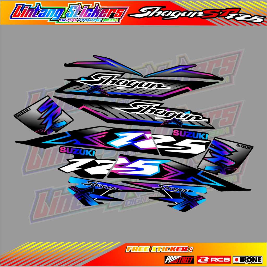 STRIPING VARIASI SUZUKI SHOGUN 125 SP / STIKER MOTOR SUZUKI SHOGUN 125 SP