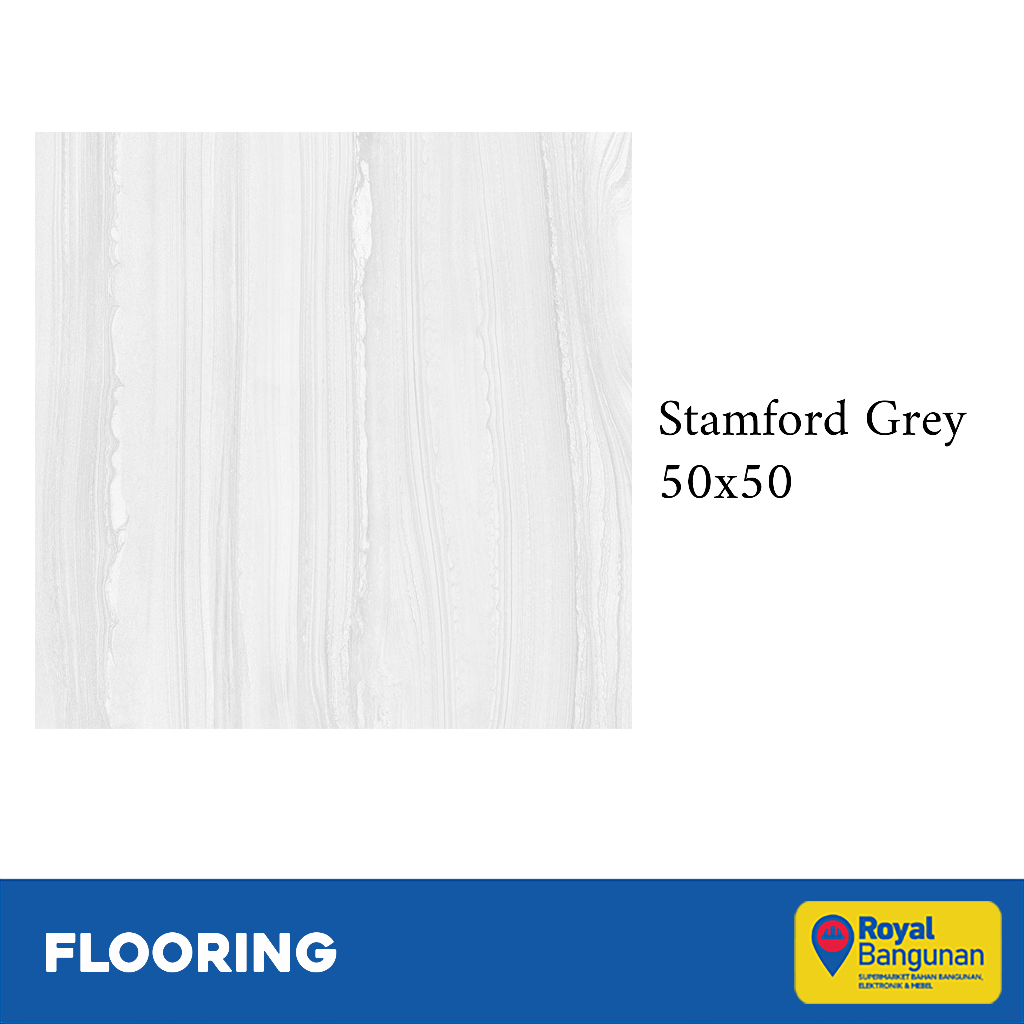 Milan Keramik Stamford Grey 50X50 Keramik Lantai Motif Marble Glossy