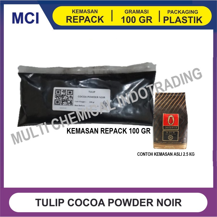 

TULIP NOIR BLACK COKLAT BUBUK / COCOA POWDER 100 GR