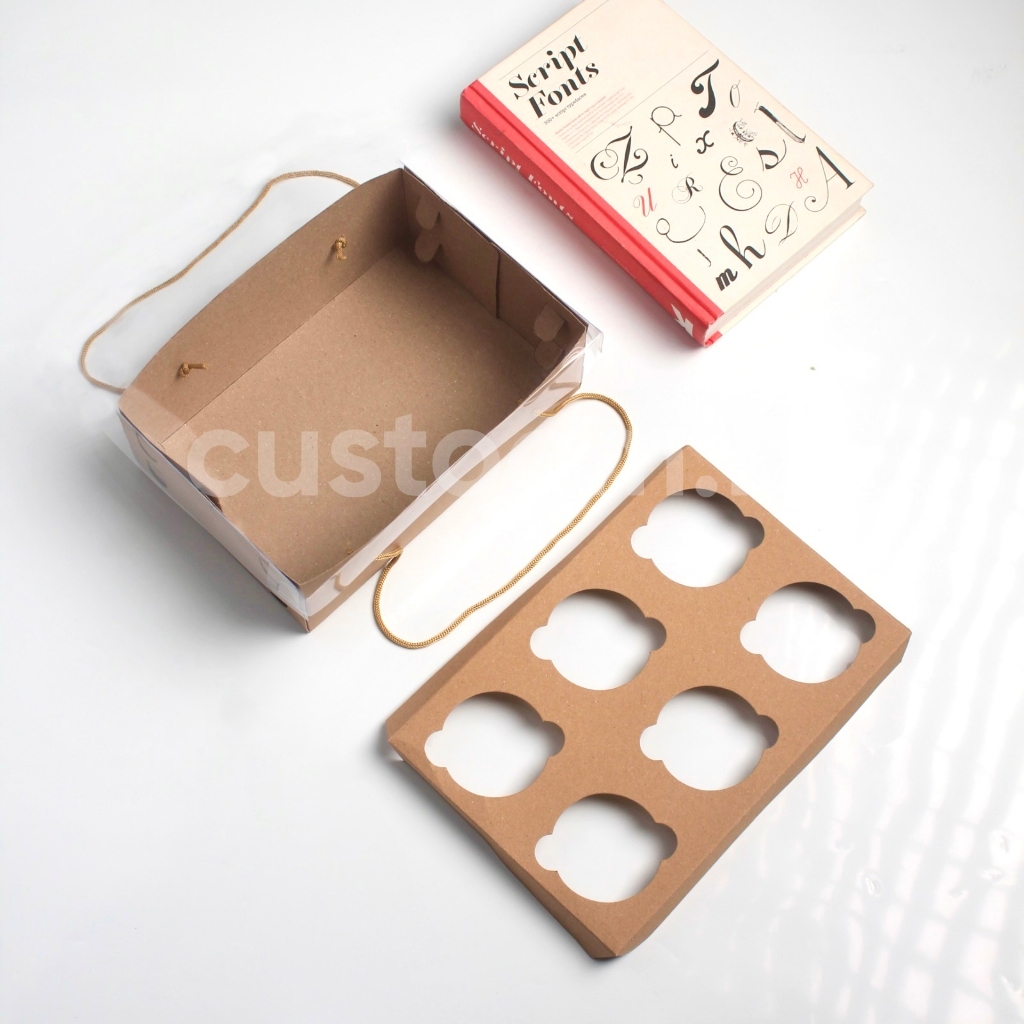 

2517CP Kotak Cupcake Jinjing Isi 6 (Uk.25x17x9 cm) - Kotak Muffin - Box Cupcake | Custoom.in
