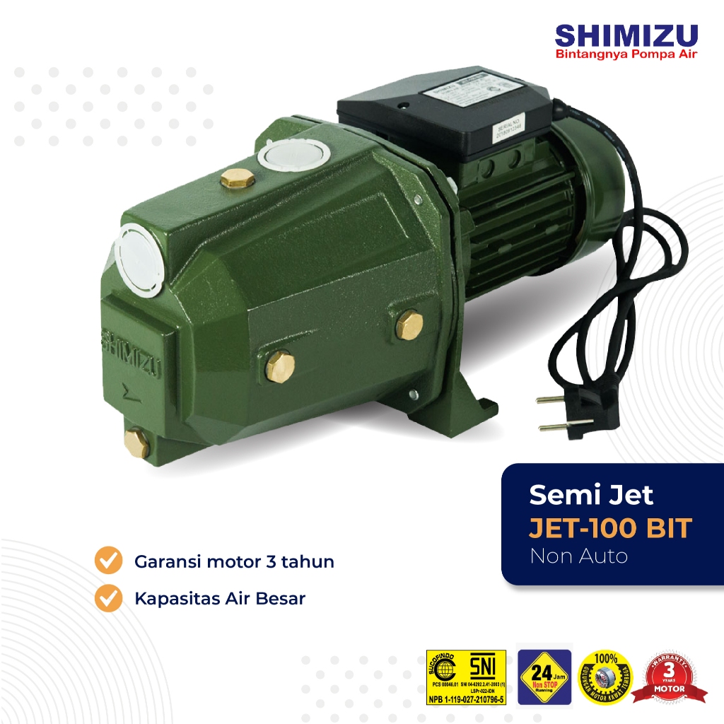 SHIMIZU WATER PUMP JET-100 BIT