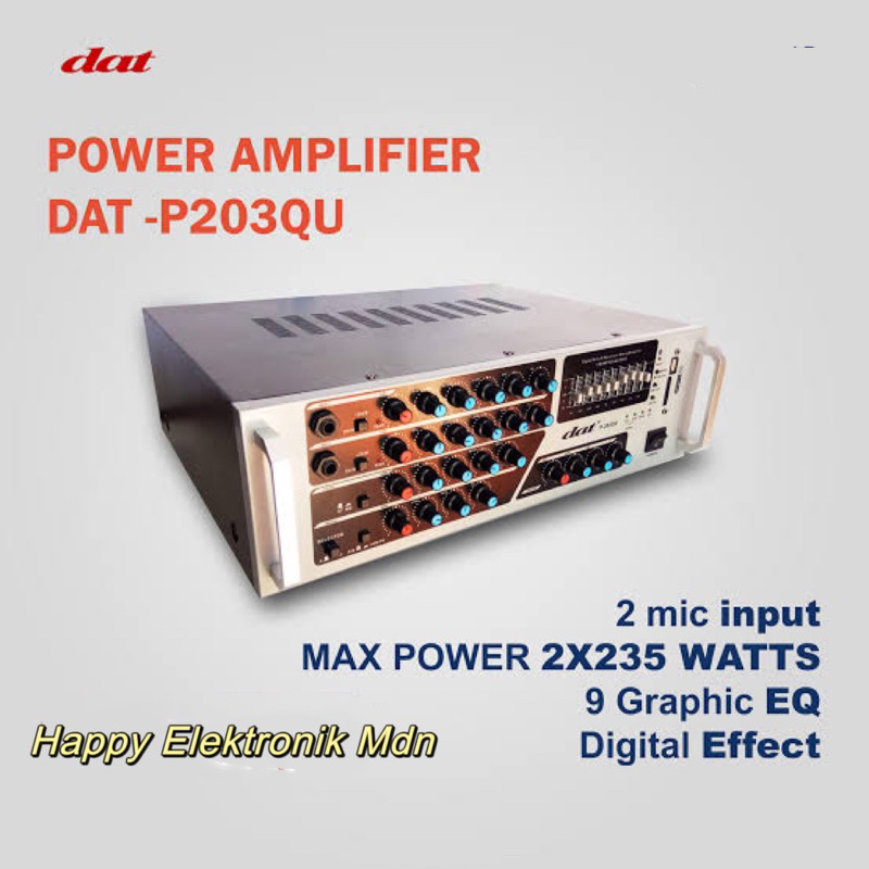 DAT AMPLIFIER DAT P203QU DAT AMPLIFIER DAT AMPLI DAT AMPLI BLUETOOTH DAT P 203 QU DAT Power amplifer