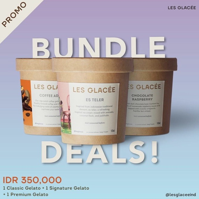 

BUNDLE DEALS GELATO 3 PINTS NO BOX | NONALCOHOL GELATO