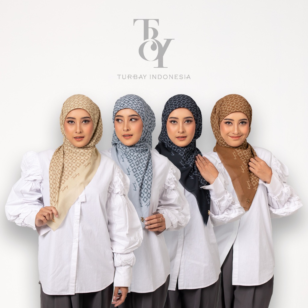 Turbay Indonesia - Ring Series | Kerudung Hijab Printing Premium Segi Empat Laser Cut