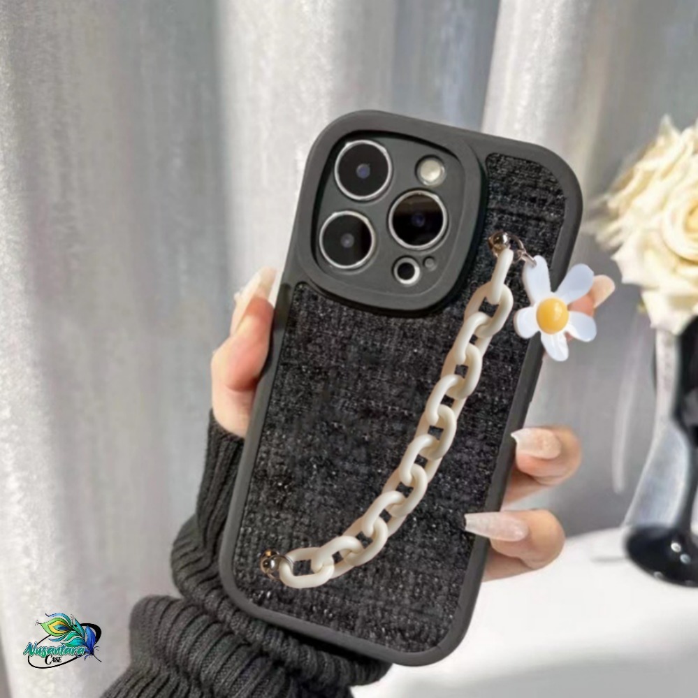 GC108 Rajut Wooven Tweed Daisy Chain Softcase/ Casing Hp For INFINIX SMART 5 6 PLUS HOT 9 10 11 12 P