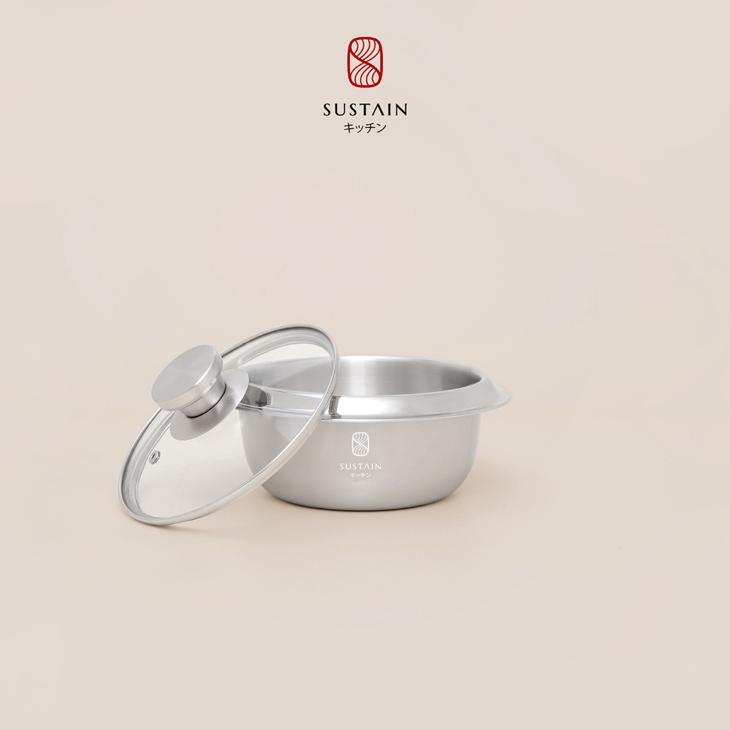 Sustain Stainless Steel Clay Pot / Soup Pot panci stainless steel SUS304