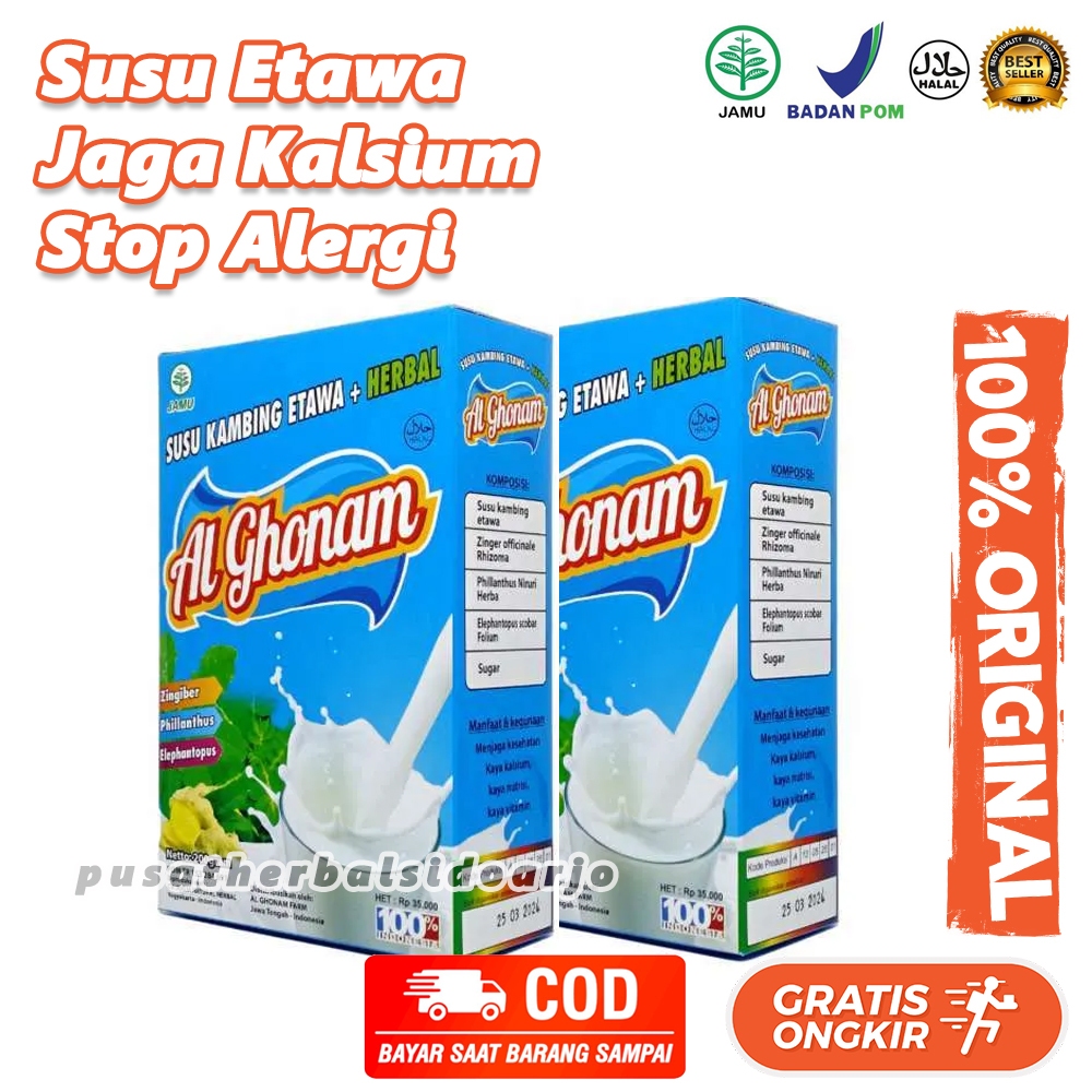 

Susu Etawa Herbal Alghonam Original Goat Milk Al Ghonam Asli Susu Herbal Imun Booster Kaya Gizi Susu Etawa + Herbal