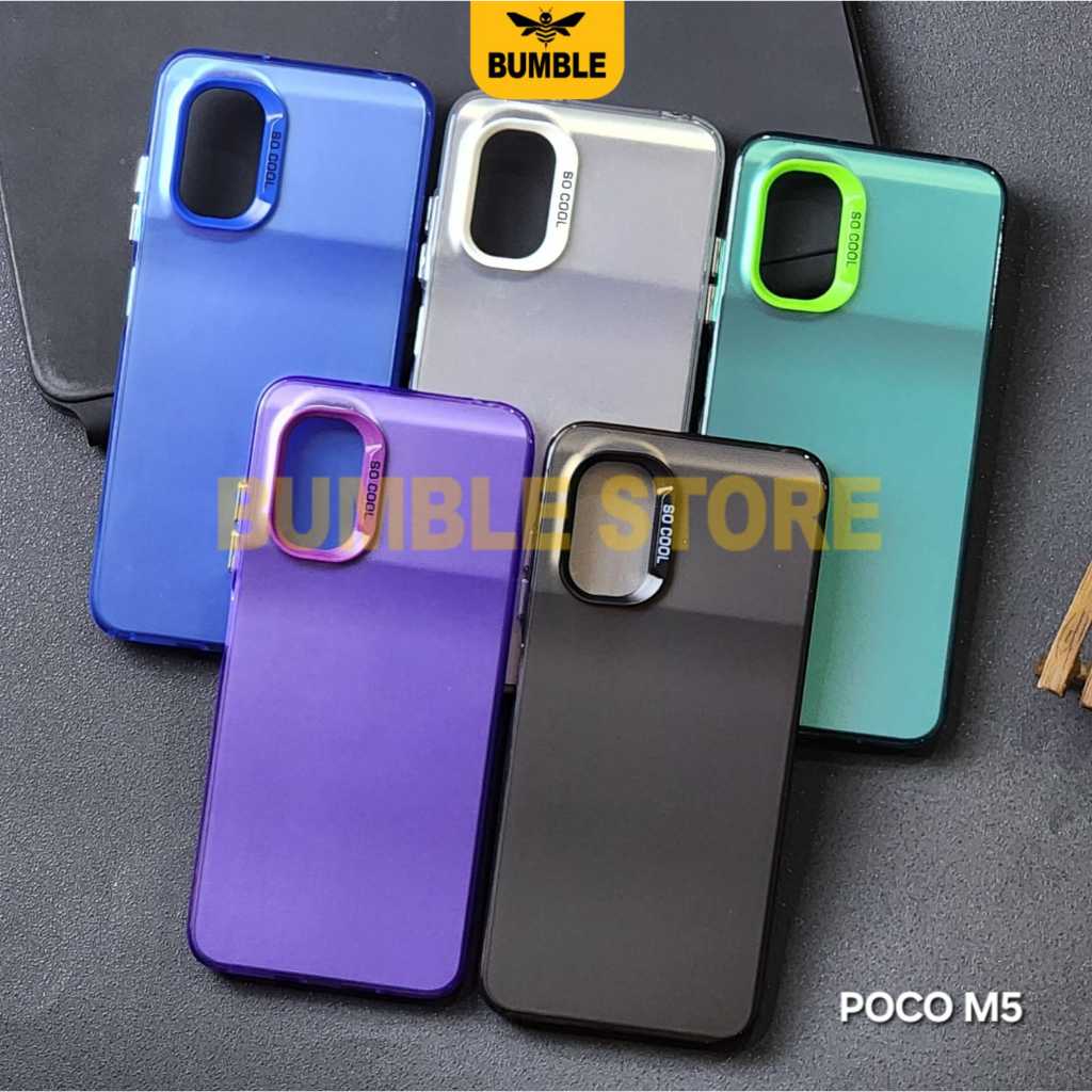Case Poco M5 Poco M4 Pro Case IMD Color Plate Hologram Case - Bumble
