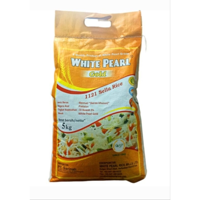

BERAS BASMATI 5kg White pearl/BERAS NASI KEBULI/BERAS PAKISTAN/BERAS INDIA