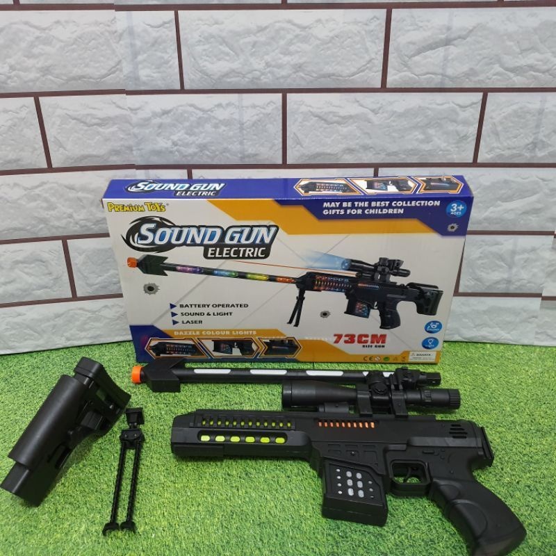 Mainan Anak SOUND GUN ELECTRIC Mainan Anak Tembak Laser/ tembak tembakan suara lampu/mainan tembak s