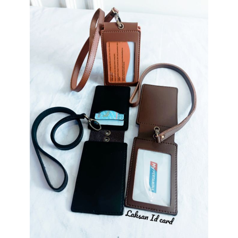 

Id Card Holder Name Tag Kulit Lanyard 1 mika model terbaru dan murah