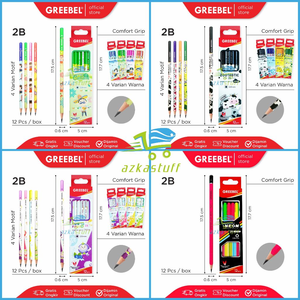 

Pensil 2B Greebel - pensil kayu GREEBEL