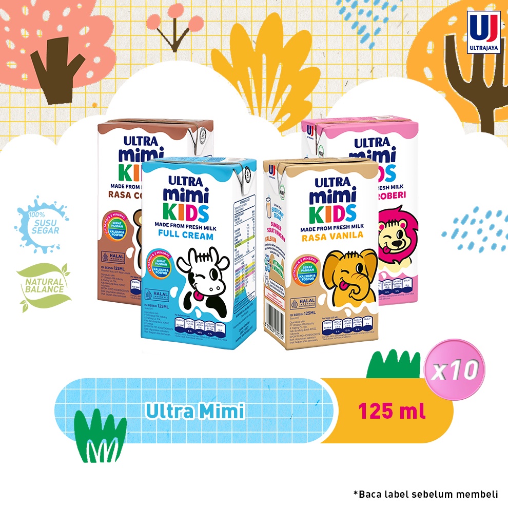 

Termurah Ultra Mimi Susu UHT 125ml Paket isi 1pcs Pilihan Varian Rasa