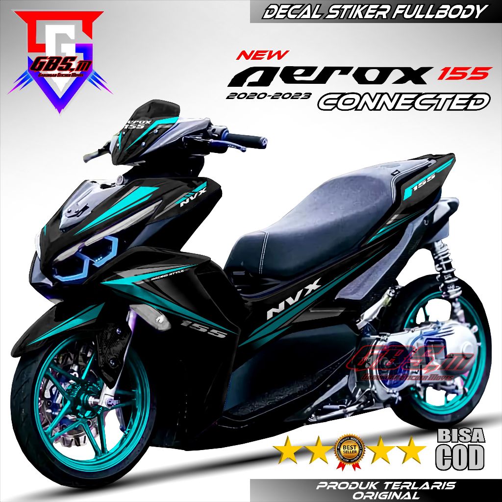 Stiker Decal Variasi Aerox New Connected 2021 2022 2023 Stiker Fullbody Variasi Motor All New Aerox