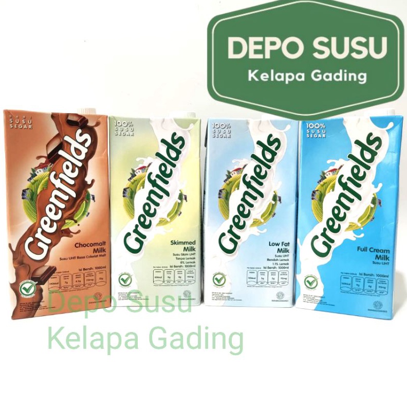 

Termurah Susu Greenfields UHT 1 liter All Varian Greenfield Coklat Full Cream Low Fat Skim