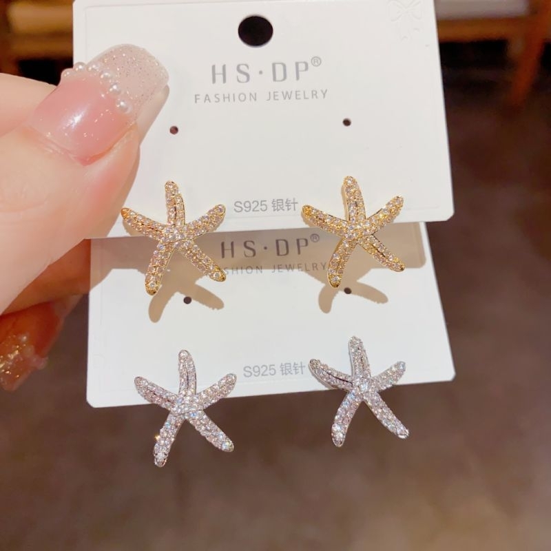 Clafel & Co - EUN JI Anting Wanita Lapis Emas Asli 18K Gold Earrings Giwang Pesta Party Jewelry