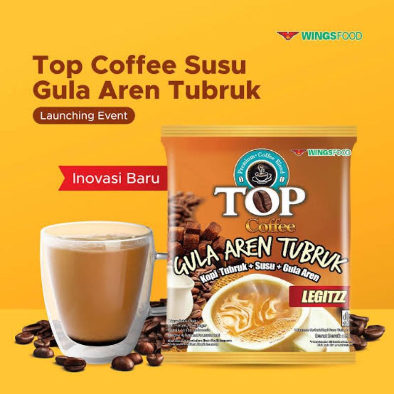 

TOP COFFEE SUSU GULA AREN TUBRUK ISI 15 PCS