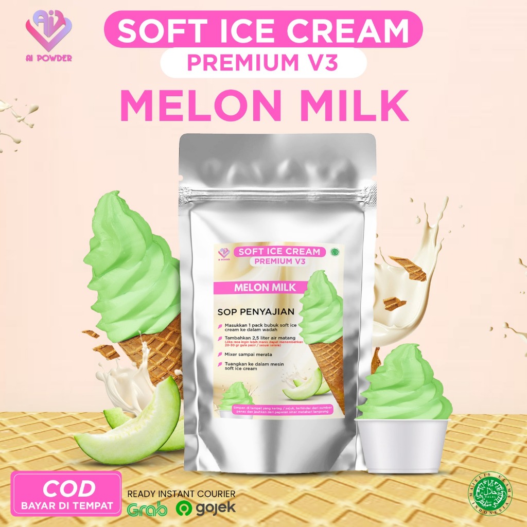 

Melon Milk Bubuk Soft Ice Cream Premium V3 1Kg