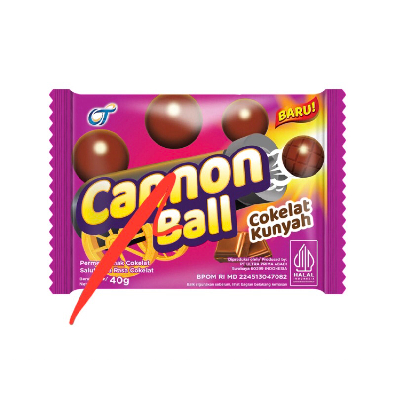 

Cannon ball permen cokelat 40g