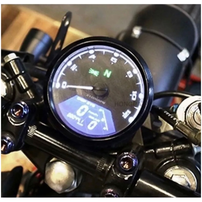 Speedometer babon Digital bulat plus Sensor Spidometer Spido babon Bulat Digital LED Custom Universa