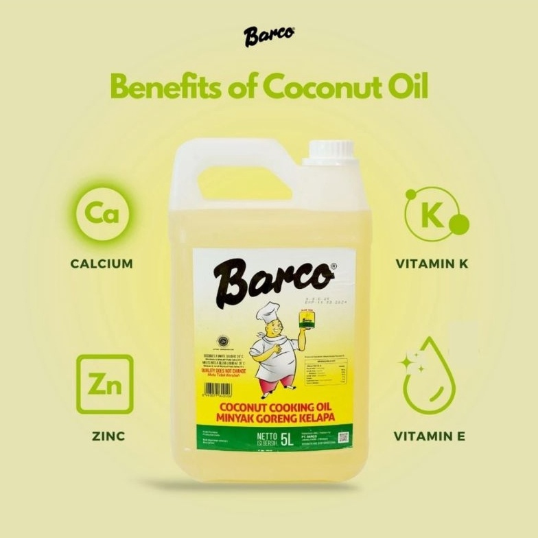 

Terlaris Minyak Kelapa Barco 5 L Jerigen Coconut Oil 5 Liter