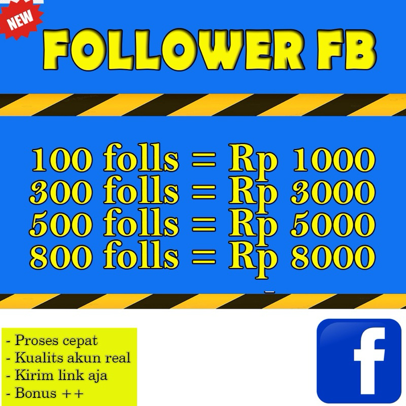 New Followers Facebook Real Non Drop Follower FB Terbaru