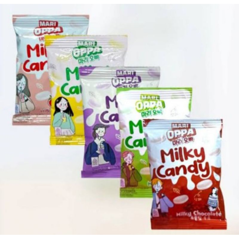 

permen mari oppa milky candy per renceng isi 10 pcs