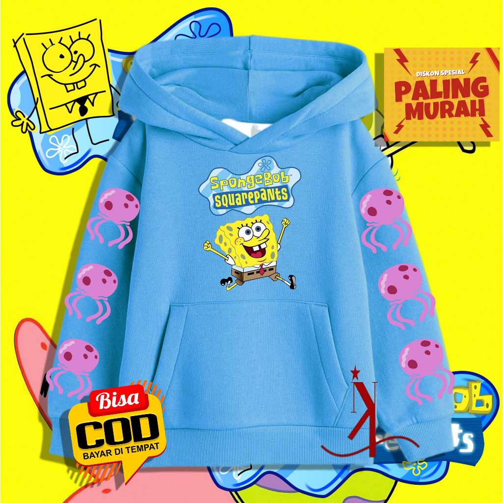 Jaket Hoodie Anak Spongebob / Spongebob Jaket Anak Hoodie