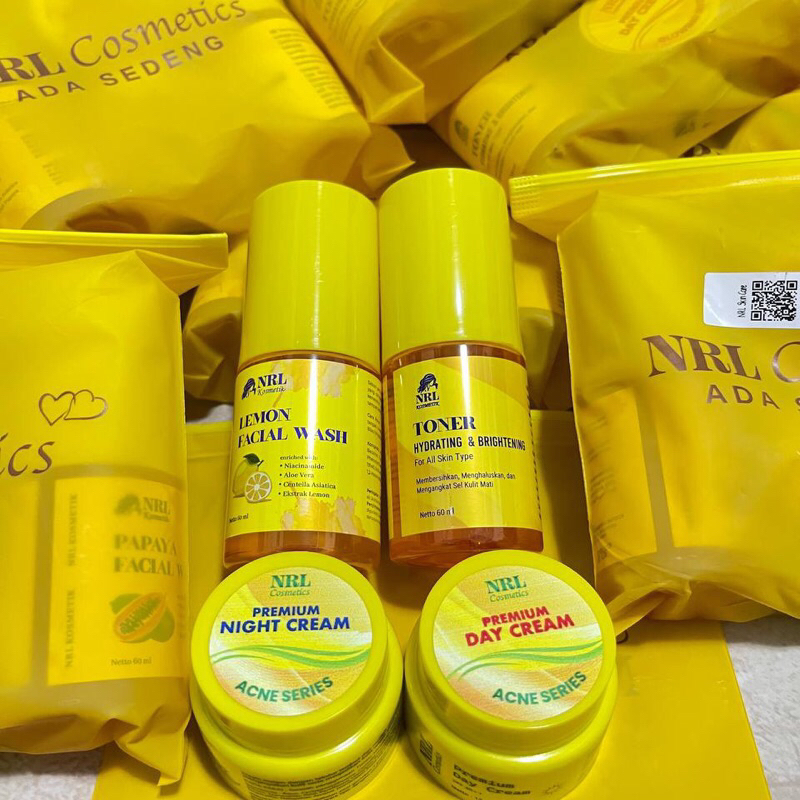 Hanania Cosmetics-Cream NRL Paket Glowing Paket Acne Paket Flek Original Asli dijamin Original Kemas