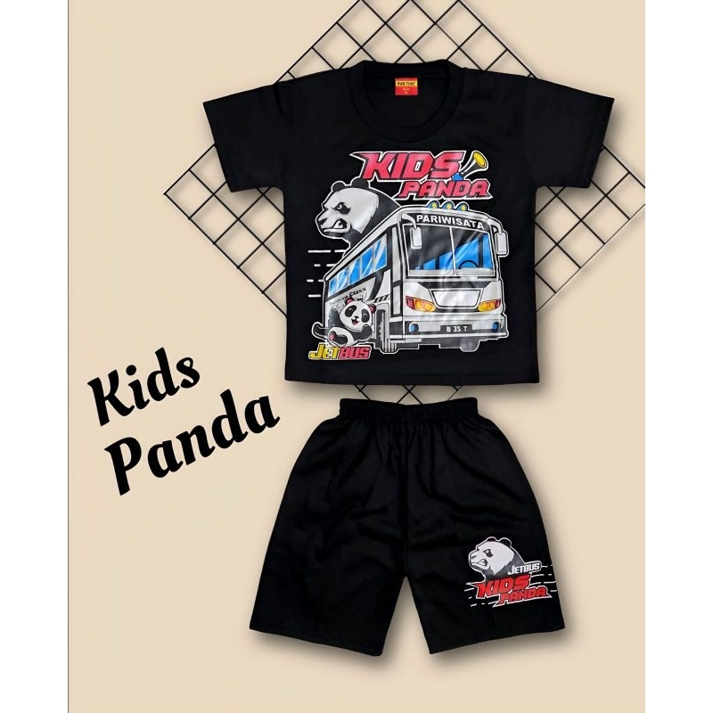 KAOS ANAK PANDA KIDS BUS SETELAN BUSA PANDA KIDS
