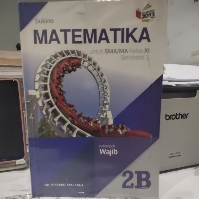 buku matematika 2B kelas 11 sma 2 kelas xi erlangga bekas