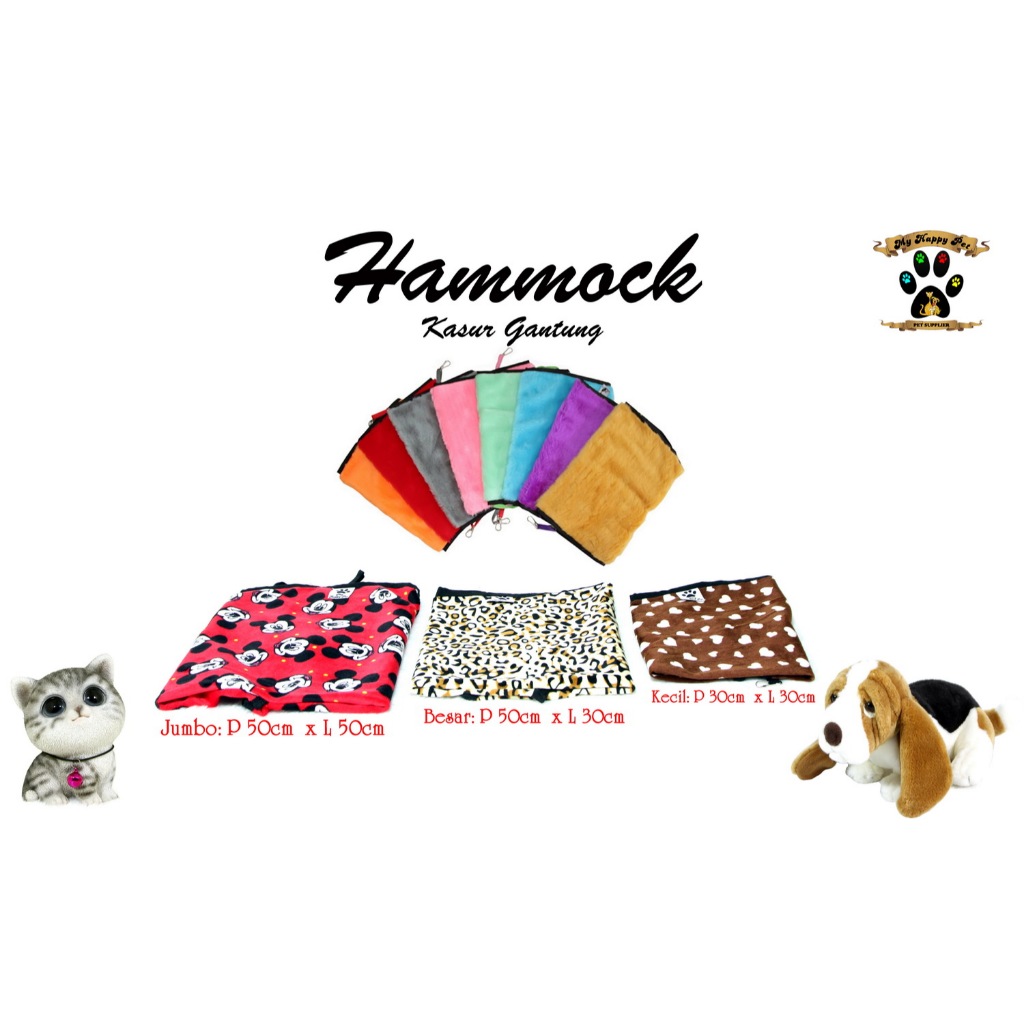 Hammock Bulu Tempat Tidur Gantung Kucing Ukuran S/M/L
