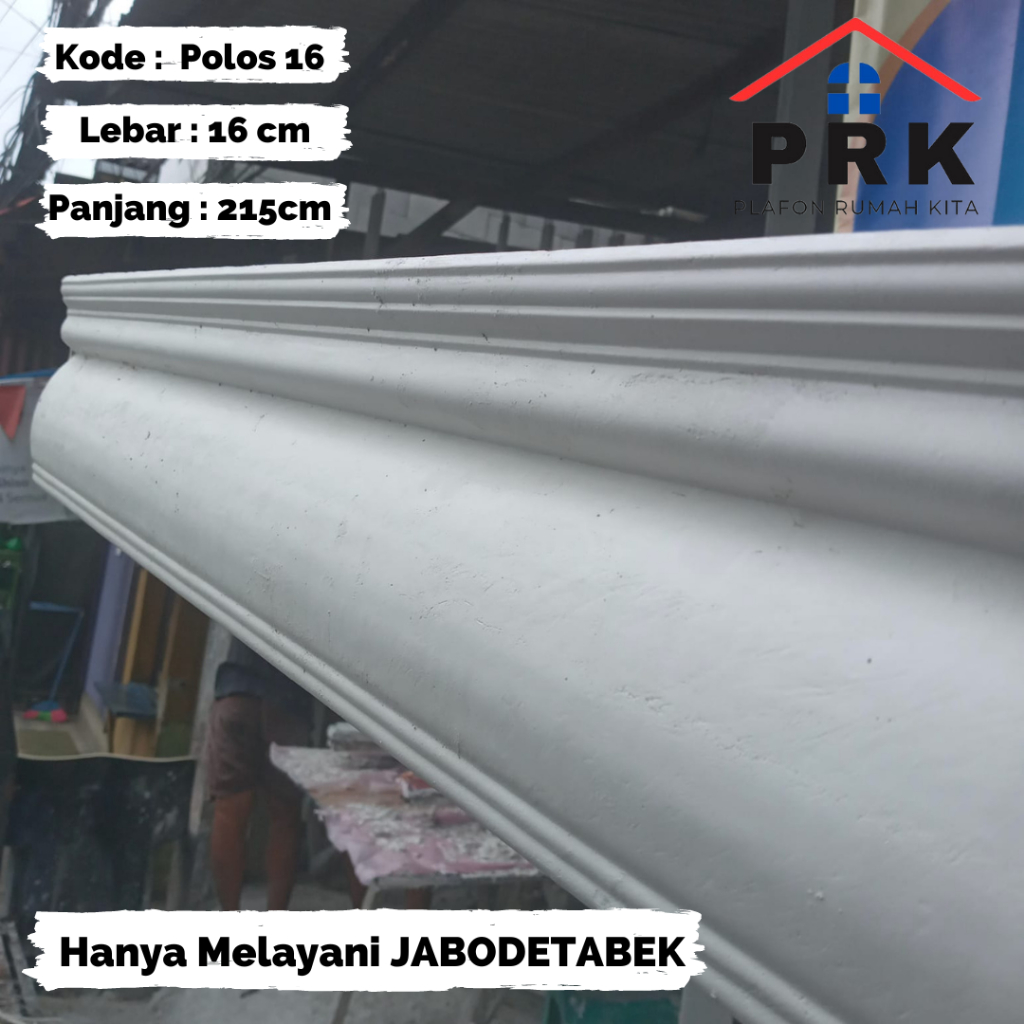 Lis List Gypsum Gipsum Motif (MINIMALIS) Polos lebar 16cm Plafon ornament dekoratif untuk Interior P