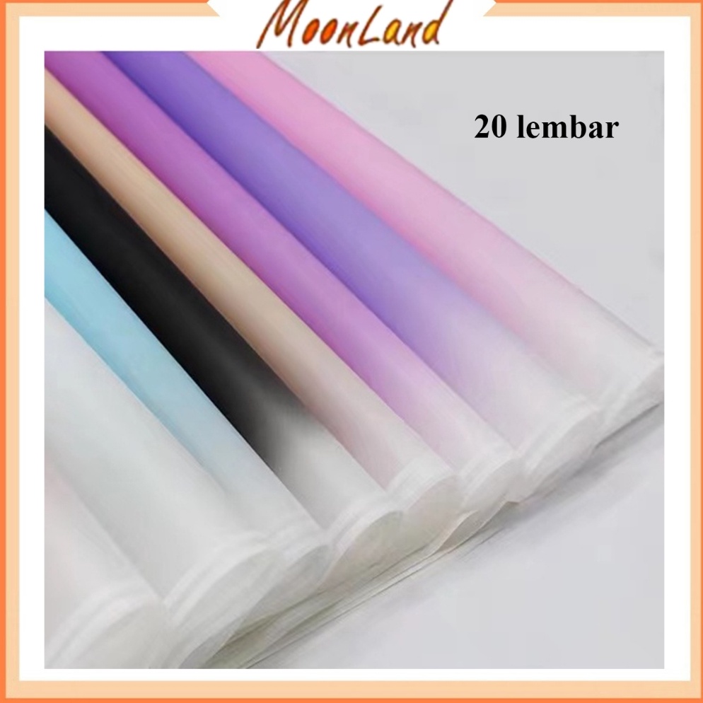 

Terlaris 2 LEMBAR FLOWER WRAPPING GRADIENT COLOR CELLOPHANE WATERPROOF KERTAS BUKET BUNGA FLOWER WRAP PERPACK KB6294
