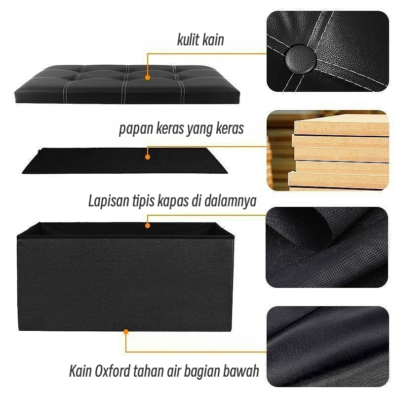 Kursi Sofa Storage Box / Kursi Box Kotak Penyimpanan Serbaguna Nelsa