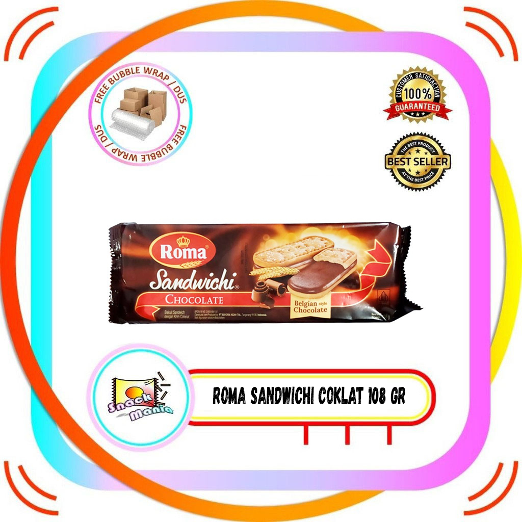 

Roma Sandwichi Biscuit Belgian Chocolate 108 gr Biskuit Cokelat