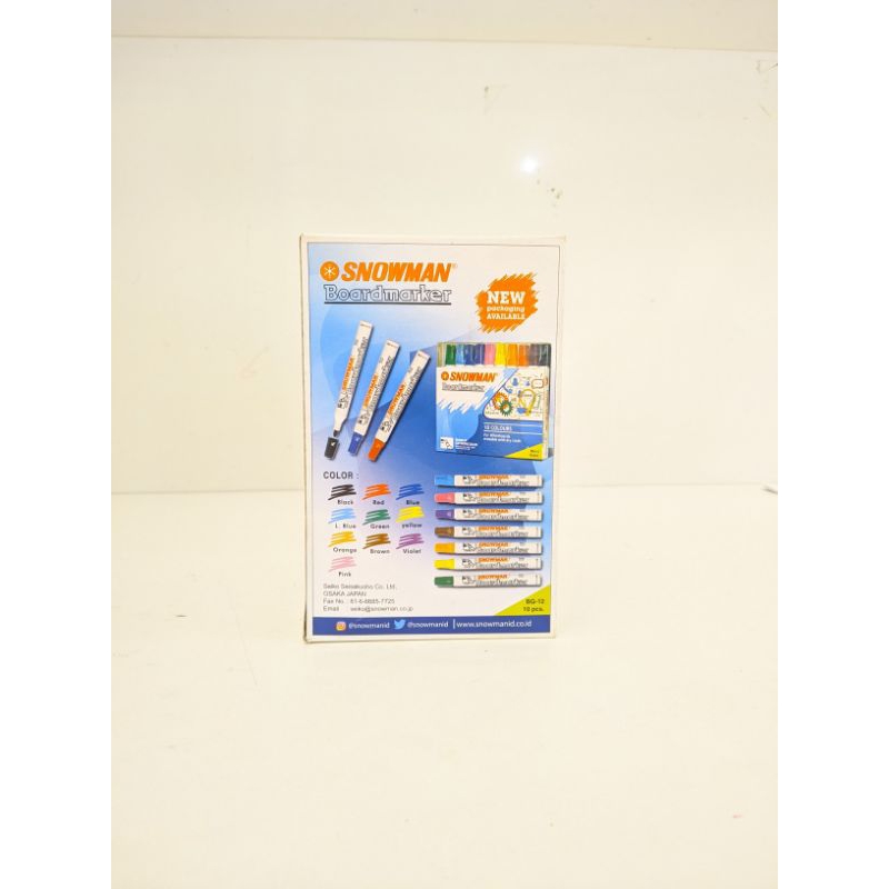 

SPIDOL SNOWMAN WHITE BOARD MARKER [ 1 KT -12 PCS ]